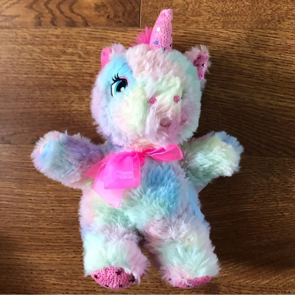 tie dye rainbow unicorn plush stuffed animal small